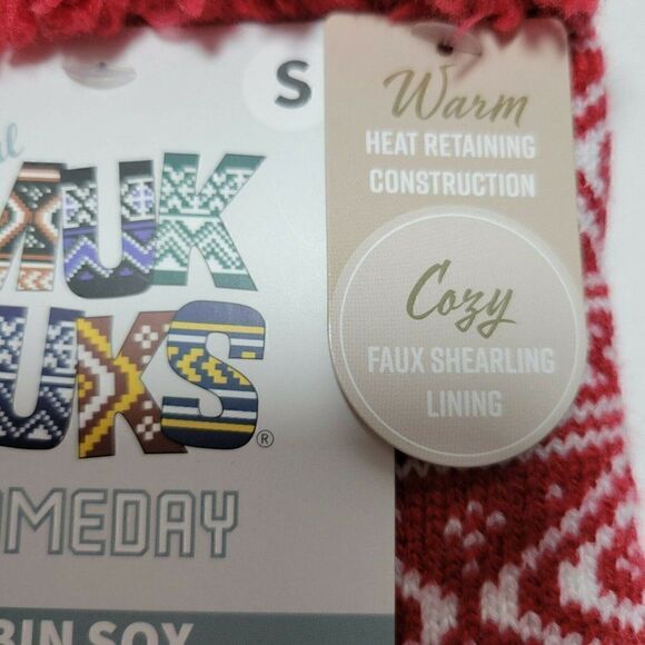 MUK LUKS Slipper Socks Indiana University Hoosiers Small Womens Sz 6-8 Mens 5-7 - Picture 9 of 11